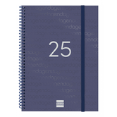 AGENDA 2025 BASIC YEAR E10 155X212MM SEMANA VISTA HORIZONTAL AZUL FINOCAM 741451025