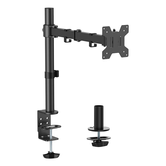 AISENS Soporte de mesa eco giratorio e inclinable para monitor TV 10kg  3 Pivotes  1 Brazos  de 17 32  Negro