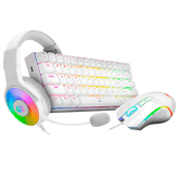 Redragon   Combo Teclado Rat  n Auricular K630RGBW M607W H350RGB 1 W Blanco Espa  ol