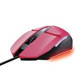 MOUSE TRUST GAMING RGB GXT 109P FELOX  25066 COLOR ROSA ILUMINACION LED 6 BOTONES CABLE 150cm