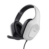 HEADSET TRUST GAMING GXT 415W ZIROX LIGEROS, MICROFONO PLEGABLE, BLANCOS 25147