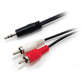 CABLE AUDIO MINI JACK 3.5MM MACHO a 2 RCA MACHO 2.5M