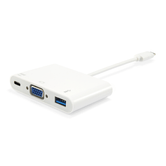 ADAPTADOR USB-C EQUIP 133462 A 1xVGA HEMBRA 1xUSB-A 3.0 1xUSB-C PD 60W