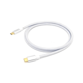 CABLE USB-C MACHO USB-C MACHO USB 3.2  1M TRANSFERENCIA 10G 5A (100W) COLOR BLANCO