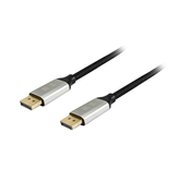 CABLE DISPLAYPORT A DISPLAYPORT PREMIUM  1.4 8K/60Hz 3M  MALLA ALGOD??N TRENZADO Y CONECTOR ALUMIN