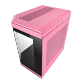 CAJA ATX SEMITORRE GAMING MARS GAMING MC3T COLOR ROSA VISTA PANORAMICA 3 PANELES DE CRISTAL TEMPLADO 3 SLOTS PCI VERTICALES USB-C USB 3.0