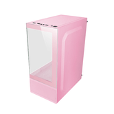 CAJA MICROATX GAMING MARS GAMING MC-SEP PINK DOBLE CRISTAL CONTINUO MESH