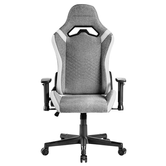 SILLA GAMER MARS GAMING MGCPROFW GRIS CON DETALLES BLANCOS BRAZOS REGULABLES EN ALTURA RECLINABLE 135º COJINES SOFT-TOUCH RUEDAS XL TEJIDO TRANSP