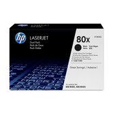 PACK 2 TONERS HP NEGRE 80X CF280XD