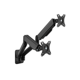 SOPORTE DE PARED ORIENTABLE EQUIP PARA 2 PANTALLAS DE 17"-32" BRAZO 564MM MUELLE DE GAS HASTA 9KG