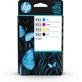 Cartucho HEWLETT PACKARD  Paquete de 4 tintas Originales HP 932 negro y 933 cian/magenta/amarillo 4 Colores 6ZC71AE