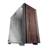 CAJA ATX SEMITORRE MARS GAMING MCWOODC FRONTAL MADERA CRISTAL CROMADO 2x3.5 3x2.5 GPU 365mm