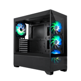 COOLBOX  COOLBOX GAMING CAJA ATX GA250 VISION USB-C 3.2 GEN1 SIN FTE + 4 VENT. ARGB RGB Negro