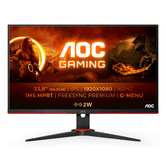 MONITOR GAMING AOC 24G2SPAE/BK 23.8 IPS/ FHD 1920X1080/ 165HZ/ 1MS/ VGA/ DP/ HDMI/ ALTAVOCES