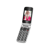 TELEFONO TREVI FLEX PLUS 55 FLIP SENIOR PHONE DUAL SCREEN SILVER