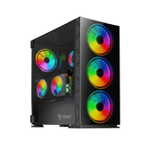 SAVIO  PC Case Prime X1 ARGB Glass Black RGB Negro