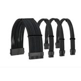 KIT EXTENSION CABLES FUENTE ALIMENTACION NETWAY | NEGRO | 30CM