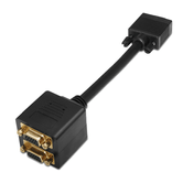 ADAPTADOR B15 A 2 VGA H AISENS 20CM NEGRO A113-0080