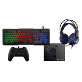 PACK TECLADO + RATON + GAMEPAD + AURICULAR + ALFOMBRILLA GAMING THE G-LAB PALADIUM