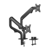 AISENS Soporte De Mesa Eco Contrapeso Giratorio E Inclinable Para Monitor TV 8kg  3 Pivotes  2 Brazos  De 17 32  Negro