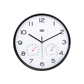 RELOJ PARED TREVI OM 3510 T 30CM WALL CLOCK+TERM.+HYGROM. BLACK