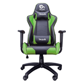 TALIUS Silla Gecko gaming negra/verde, brazos fijos, butterfly, base nylon, ruedas nylon, gas clas