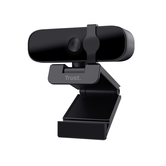 WEBCAM CON MICROFONO TRUST TANOR FULL HD 1080P NEGRA  PARA VIDEOLLA NITIDAS CON 85% MAT. RECICL