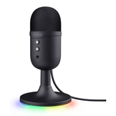MICROFONO TRUST GXT 234 YUNIX NEGRO USB CABLE 180cm RGB SALIDA AURICULARES BOTON MUTE