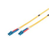 Fiber Optic Patch Cord LC-PC to LC-PC Duplex, OS2, color amarillo, 1m