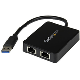 TARJETA ETHERNET 2 PUERTOS RJ45 EXTERNA USB 3.0 CON 1X USB  A