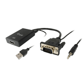 ADAPTADOR VGA MACHO A HDMI HEMBRA CON AUDIO JACK 3.5" EQUIP 119038