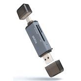 Tooq TQR-3001G Lector USB3.0 (USB-C+USB-A) SD/TF