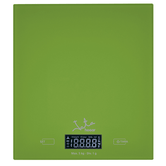 BASCULA DE COCINA JATA HASTA 5KG PRECISION 1G 1ML INFORMA PESO VOLUMEN FUNCION TARA VISOR LCD SUPERFICIE CRISTAL SEGURIDAD VERDE 729V