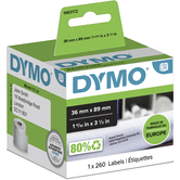 DYMO LW rollo 260 etiquetas 36 mm x 89 mm autoadhesivas para LabelWriter
