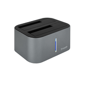 Tooq TQDS-805G Dock Station Doble Bahía HDD Gris