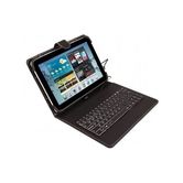 FUNDA + TECLADO MICRO USB 9"-10.1" SILVER HT NEGRA