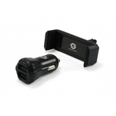 CARGADOR COCHE CONCEPTRONIC CUSBCAR2AKIT USB 2A NEGRO + SOPORTE