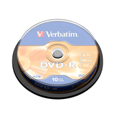 TAMBOR 10 DVD-R 700 VERBATIM 16X