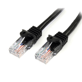 Cable de Red de 10m Negro Cat5e Ethernet sin Enganche