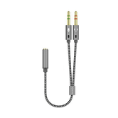 AISENS - CABLE ADAPTADOR AUDIO JACK 3.5 4PINES/H-2XJACK 3.5 3PINES/M,