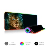 ALFOMBRILLA RATON LUZ LED RGB LION 800X300X4