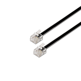 CABLE DE TELEFONO AISENS 6P4C RJ11 MACHO A RJ11 MACHO 3M NEGRO A143-0320