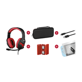 PACK GAMER KONIX SWITCH HEADSET GAMING + FUNDA + CAJA PARA 4 CARTUCHOS + CABLE 1.8m + PROTECTOR  KX-GPK-NS