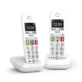 TELEFONO FIJO INALAMBRICO GIGASET E290 DUO TECLAS GRANDES Y PANTALLA DE ALTA VISIBILIDAD 150 CONTACTOS BLANCO