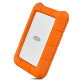 LACIE RUGGED - Disco Duro Externo, 2.5", USB Tipo C 3.0, 2TB HDD, Naranja y Plata