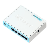 SWITCH 5 PUERTOS 10/100/1000 MIKROTIK RB750GR3 HEX LITE ROUTE OS L4