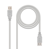 NANOCABLE CABLE USB 2.0, TIPO A/M-A/H, BEIGE, 1.0M (10.01.0202)