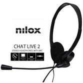 AURICULARES NILOX MICROFONO CONTROL VOL NEGRO ALAMBRICO