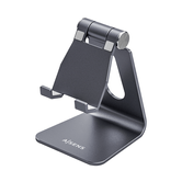 AISENS Soporte De Sobremesa Tamaño M Ajustable (1 Pivote) Para Movil / Tablet, Gris