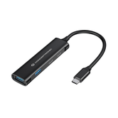 HUB 3.0 CONCEPTRONIC HUBBIES12B 4 PUERTOS USB 3.2  USB-C  2 PUERTOS USB-C 2 USB-A COLOR NEGRO CARCASA DE ALUMINIO